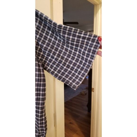 Treffer Mens Casual Career Travel Plaid Short Sleeve Button-Up Shirt Size Medium - Picture 3 of 4